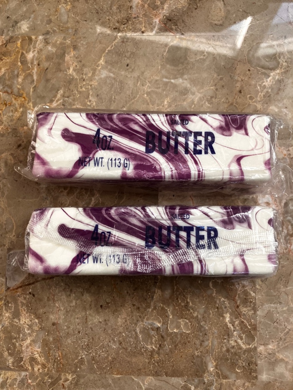 Purple Swirl Butter Sticks Slow-Rise Squishy Toy Set of 2